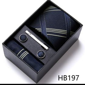 Men's Business Formal Tie Six-piece Set Gift Box (Option: 12635 HB197)