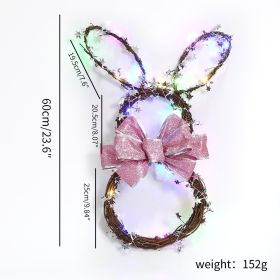 Easter Rabbit Pendant LED Luminous Vine Ring (Option: Rabbit Garland-Lantern Style Large)
