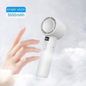 Handheld Fan USB Charging Desktop Mute (Option: White-USB)