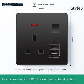 British British Standard Multi-Use Hong Kong Version Switches And Sockets (Option: 3 Style)