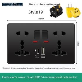 British British Standard Multi-Use Hong Kong Version Switches And Sockets (Option: 19Style)