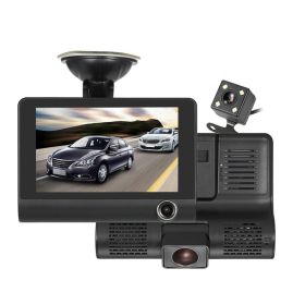 HD 1080p Three-record Driving Recorder (Option: A-Front and Inside and Rear)