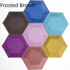 Silver Rose Gold Disposable Paper Tray (Option: Frosted Brown-8 Pack 7 Inch Plate)