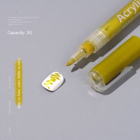 Graffiti Pen Nail Beauty Paint Acrylic Marker Color Quick-drying Internet Hot Flower Drawing Tools Free Of Light (Option: Pen No 190 Gold)