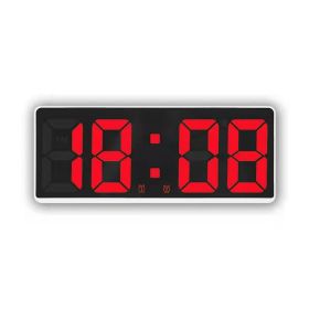 Multi-function LED Alarm Clock Temperature Date Display (Option: White Shell Red Light)