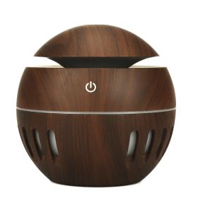 Planet Humidifier Three-in-one Mini USB (Option: Dark Wood Grain-100x100x85mm)
