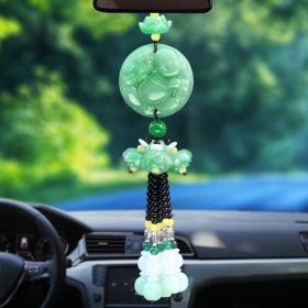 Car Pendant Jade Emerald Decorations Hanging On Cars (Option: Buddha Holding)