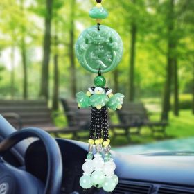 Car Pendant Jade Emerald Decorations Hanging On Cars (Option: Safe Trip)