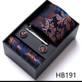 Men's Business Formal Tie Six-piece Set Gift Box (Option: 12635 HB191)
