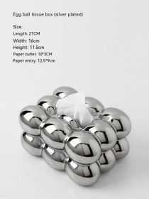 Beihanmei Nordic Style Tissue Box Design Decoration (Option: Silver Electroplated)