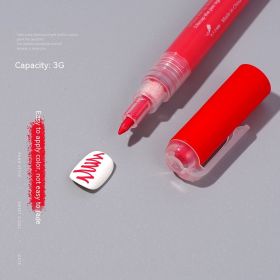 Graffiti Pen Nail Beauty Paint Acrylic Marker Color Quick-drying Internet Hot Flower Drawing Tools Free Of Light (Option: Pen No 197 Red)