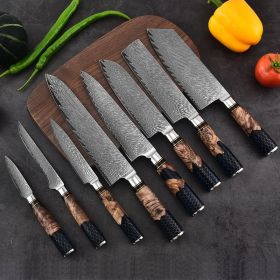 Western Chef Knife Slicing Knife Santoku (Option: Honeycomb Resin 9PCs Set)