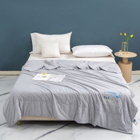 Class A Maternal And Child Grade Ice Cream Cold Feeling Ice Silk Summer Quilt (Option: Texture Gray-180x220)