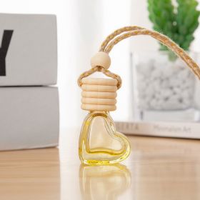 Five-line Cover Small Love Color Bottle Car Pendant (Option: Yellow-6ML)