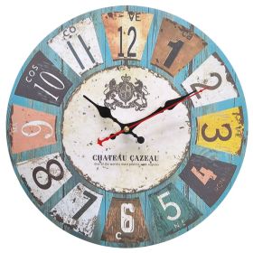 Simple Wood Grain Digital Density Plate Clock (Option: Style 15to12 Inch)