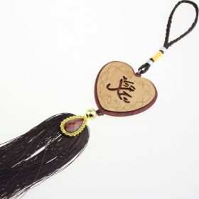 Car Supplies Car Hanging Wood Automobile Hanging Ornament (Option: Heart Shaped Pendant)