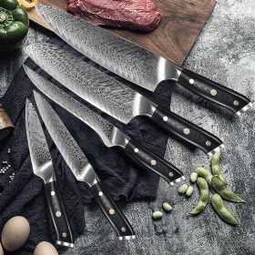 Western Chef Knife Slicing Knife Santoku (Option: Nail Double 5PCs Set)