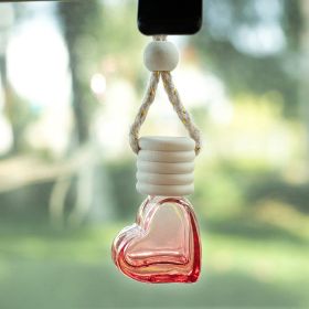 Five-line Cover Small Love Color Bottle Car Pendant (Option: Red-6ML)