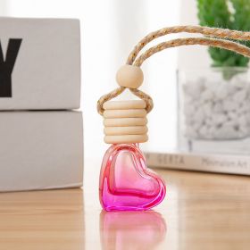 Five-line Cover Small Love Color Bottle Car Pendant (Option: Rose Red-6ML)