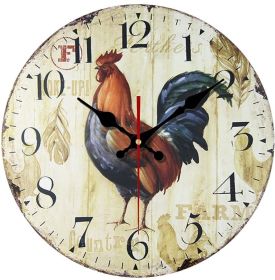 Simple Wood Grain Digital Density Plate Clock (Option: Style 17to12 Inch)