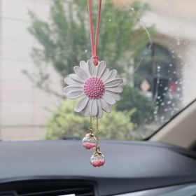 SUNFLOWER Automobile Hanging Ornament (Option: Pink Flower Heart Pendant)