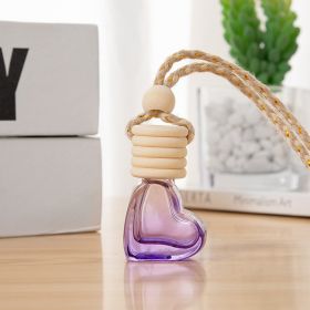 Five-line Cover Small Love Color Bottle Car Pendant (Option: Purple-6ML)