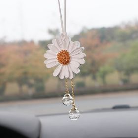 SUNFLOWER Automobile Hanging Ornament (Option: White Little Daisy Pendant)