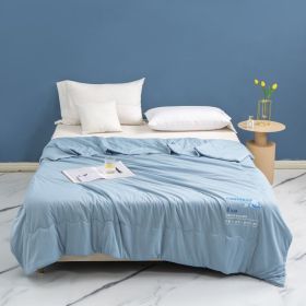 Class A Maternal And Child Grade Ice Cream Cold Feeling Ice Silk Summer Quilt (Option: Sky Blue-150x200)