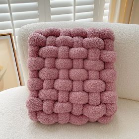 Home Sofa Decoration Lumbar Support Pillow (Option: Rubber Pink-30x30x12cm)