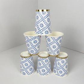 Bronzing Lemon Disposable Paper Tray (Option: 8 Piece Paper Cups)