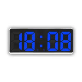 Multi-function LED Alarm Clock Temperature Date Display (Option: White Shell Blue Light)