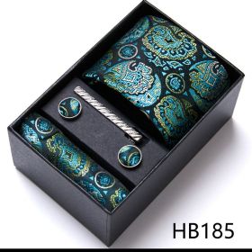Men's Business Formal Tie Six-piece Set Gift Box (Option: 12635 HB185)