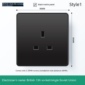 British British Standard Multi-Use Hong Kong Version Switches And Sockets (Option: 1 Style)