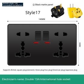 British British Standard Multi-Use Hong Kong Version Switches And Sockets (Option: 17 Style)