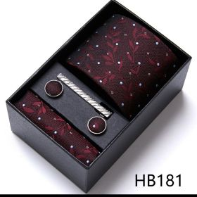 Men's Business Formal Tie Six-piece Set Gift Box (Option: 12635 HB181)