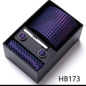 Men's Business Formal Tie Six-piece Set Gift Box (Option: 12635 HB173)