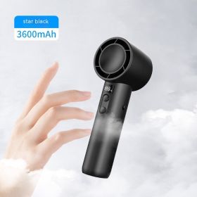 Handheld Fan USB Charging Desktop Mute (Option: Black-USB)