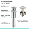 Sink Drain Stopper Bathroom 1.75 In;  Pop-Up Drain Stainless Steel With Overflow Anti-Clogging