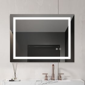 Anti-fog dimmable touch button LED bathroom mirror (Default: Default)