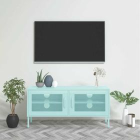 TV Stand Mint 41.3"x13.8"x19.7" Steel (Color: Blue)