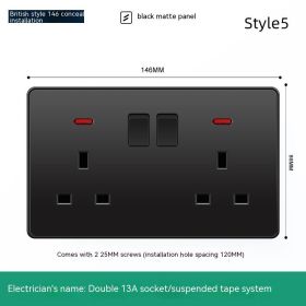 British British Standard Multi-Use Hong Kong Version Switches And Sockets (Option: 5 Style)