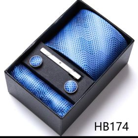 Men's Business Formal Tie Six-piece Set Gift Box (Option: 12635 HB174)