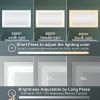 7 Size LED Bathroom Mirror Wall Mounted Vanity Mirror Anti-Fog Mirror Dimmable Lights with Touch Switch(Horizontal/Vertical)