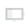 36*24 LED Lighted Bathroom Wall Mounted Mirror with High Lumen+Anti-Fog Separately Control