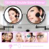 8-inch Wall Mounted Makeup Vanity Mirror, 1X / 10X Magnification Mirror, 360° Swivel with Extension Arm