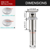 Sink Drain Stopper Bathroom 1.75 In;  Pop-Up Drain Stainless Steel With Overflow Anti-Clogging