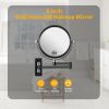 8-inch Wall Mounted Makeup Vanity Mirror, 1X / 10X Magnification Mirror, 360° Swivel with Extension Arm