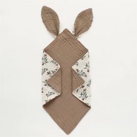 Baby Printed Appeasing Towel Rabbit Ears Cotton Gauze (Option: Camel)