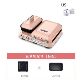 Household Small Multi-functional Waffle Machine (Option: Pink-US)