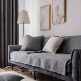 Sofa Cushion Cover Cotton Fabric Non-slip Cushion (Option: ELEGANTLY PURE Light Gray-70x180)